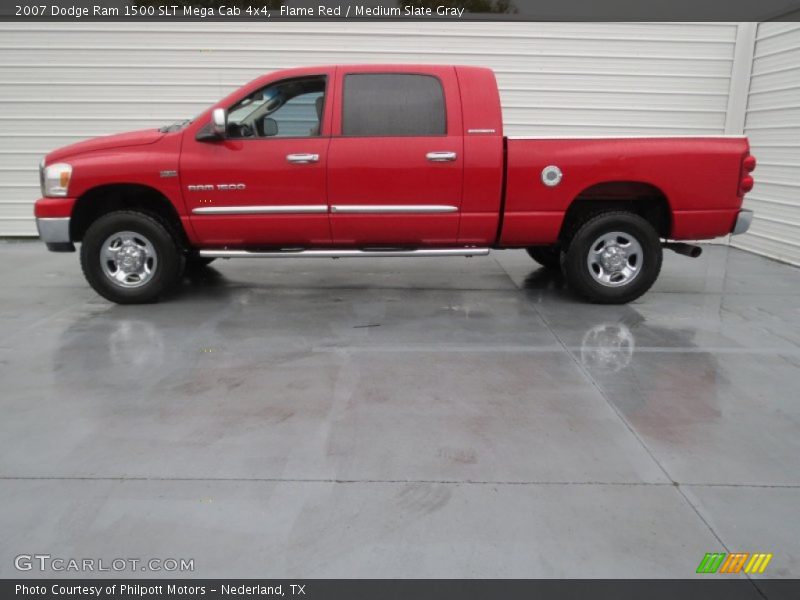 Flame Red / Medium Slate Gray 2007 Dodge Ram 1500 SLT Mega Cab 4x4