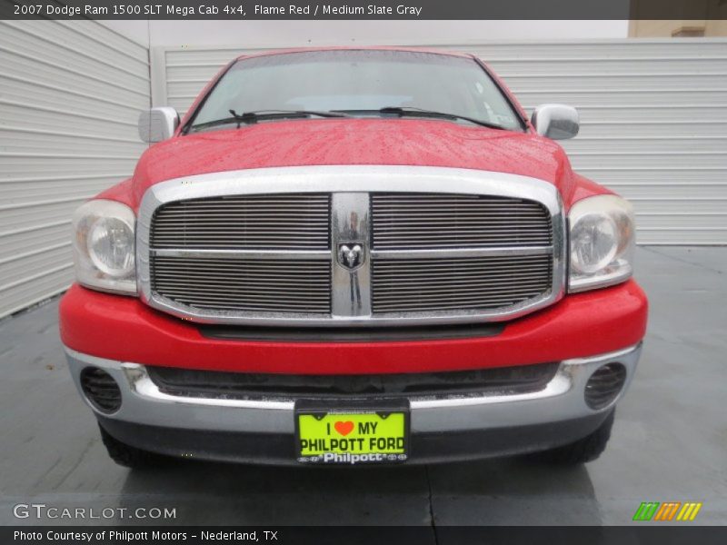 Flame Red / Medium Slate Gray 2007 Dodge Ram 1500 SLT Mega Cab 4x4