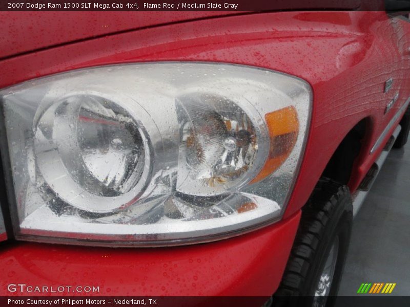 Flame Red / Medium Slate Gray 2007 Dodge Ram 1500 SLT Mega Cab 4x4