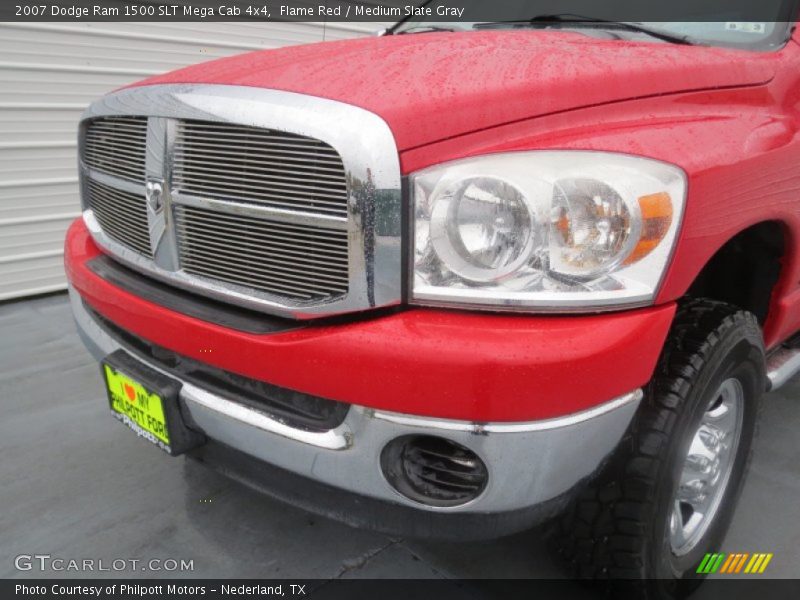 Flame Red / Medium Slate Gray 2007 Dodge Ram 1500 SLT Mega Cab 4x4