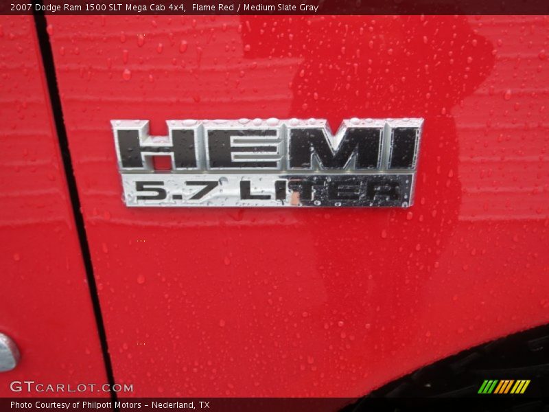 Flame Red / Medium Slate Gray 2007 Dodge Ram 1500 SLT Mega Cab 4x4