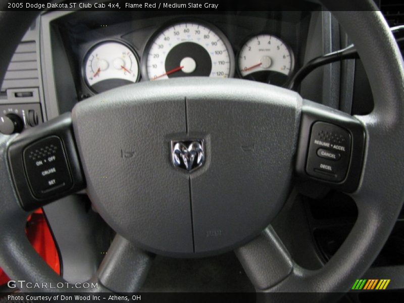 Flame Red / Medium Slate Gray 2005 Dodge Dakota ST Club Cab 4x4