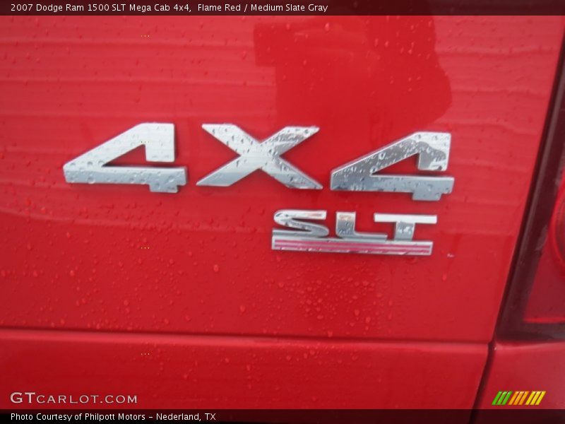 Flame Red / Medium Slate Gray 2007 Dodge Ram 1500 SLT Mega Cab 4x4