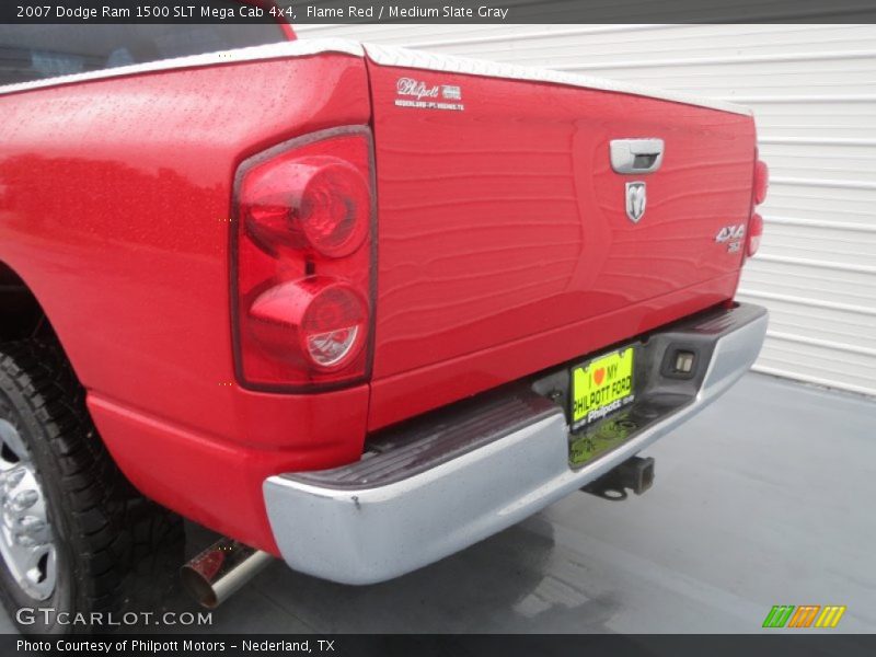 Flame Red / Medium Slate Gray 2007 Dodge Ram 1500 SLT Mega Cab 4x4