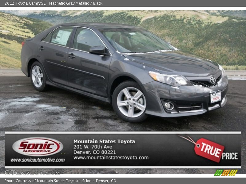 Magnetic Gray Metallic / Black 2012 Toyota Camry SE