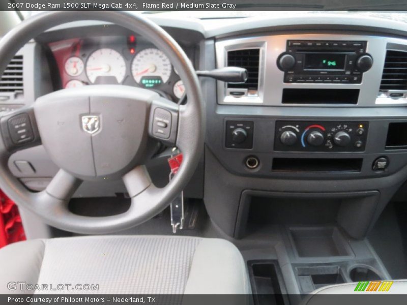 Flame Red / Medium Slate Gray 2007 Dodge Ram 1500 SLT Mega Cab 4x4