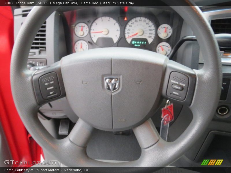 Flame Red / Medium Slate Gray 2007 Dodge Ram 1500 SLT Mega Cab 4x4