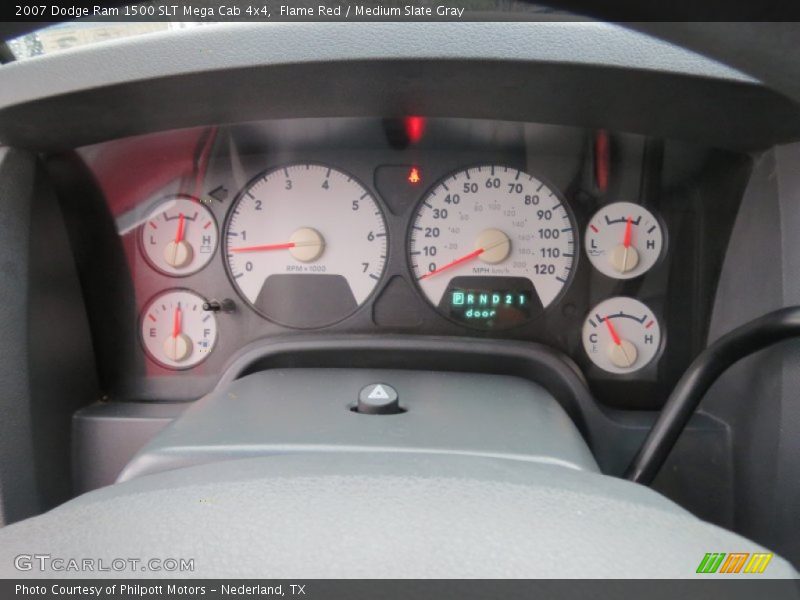 Flame Red / Medium Slate Gray 2007 Dodge Ram 1500 SLT Mega Cab 4x4
