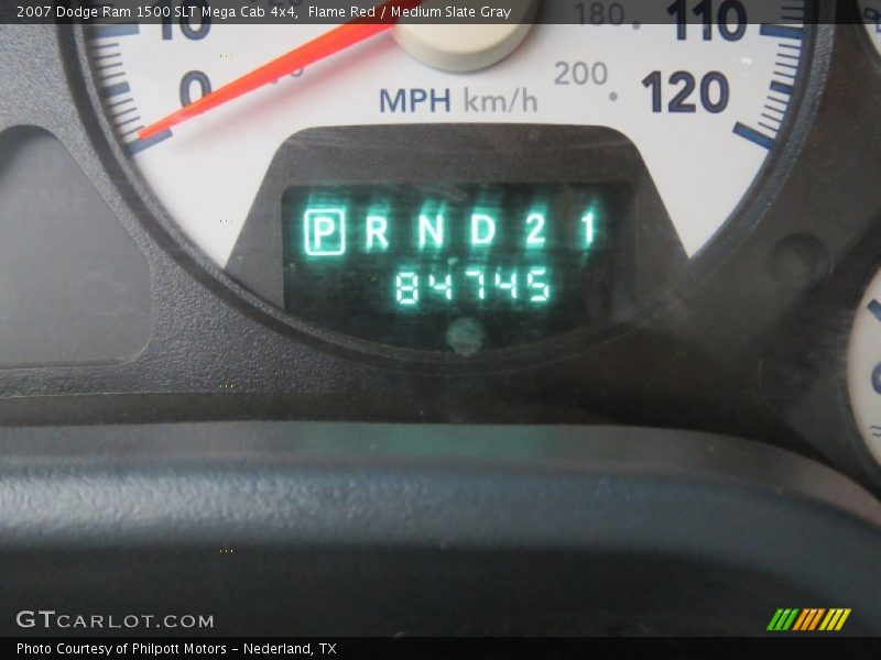 Flame Red / Medium Slate Gray 2007 Dodge Ram 1500 SLT Mega Cab 4x4