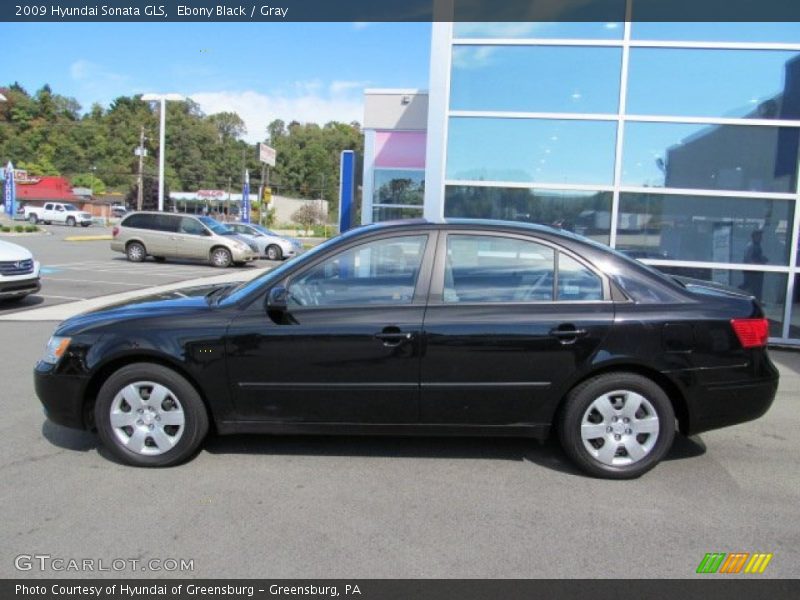 Ebony Black / Gray 2009 Hyundai Sonata GLS