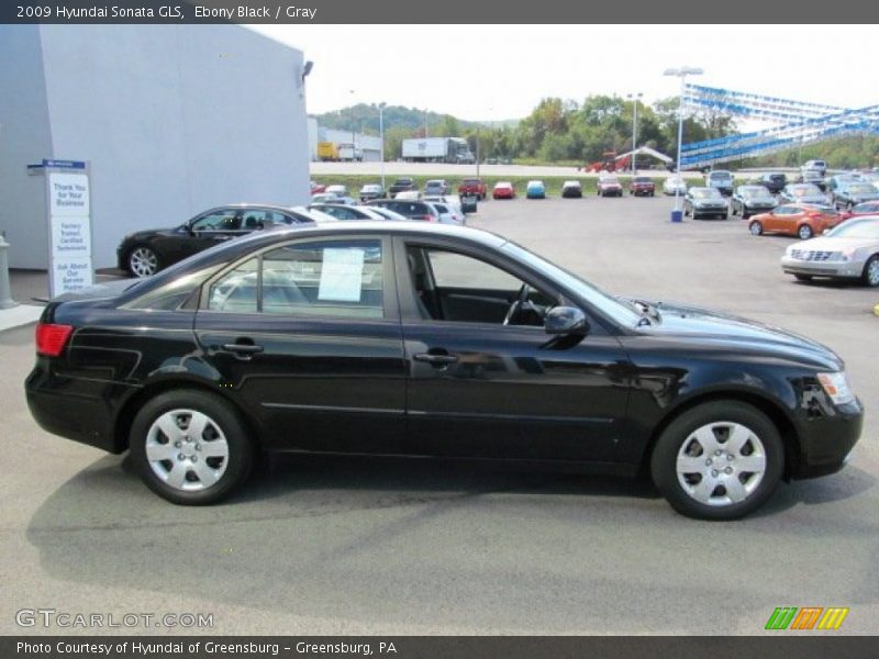 Ebony Black / Gray 2009 Hyundai Sonata GLS