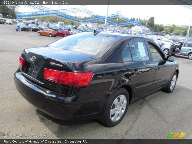 Ebony Black / Gray 2009 Hyundai Sonata GLS