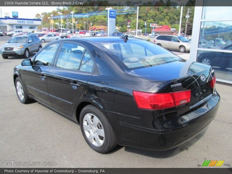 Ebony Black / Gray 2009 Hyundai Sonata GLS