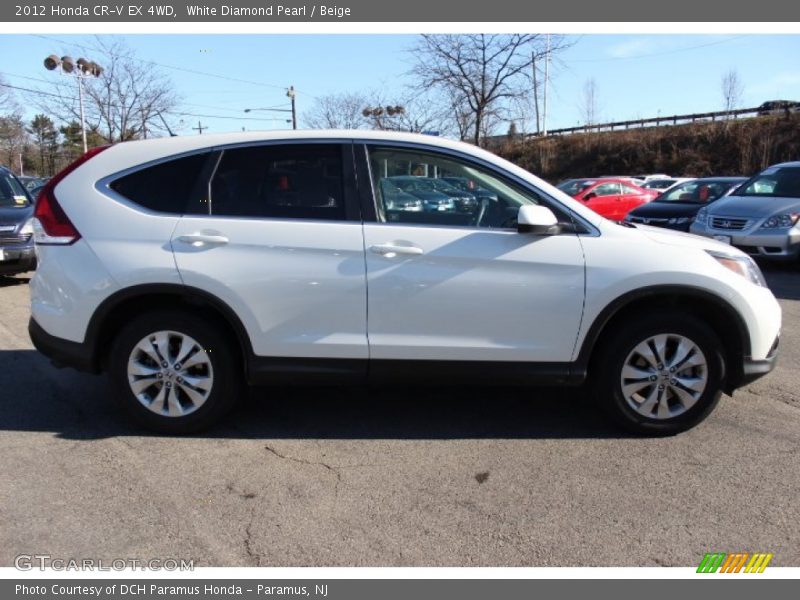 White Diamond Pearl / Beige 2012 Honda CR-V EX 4WD