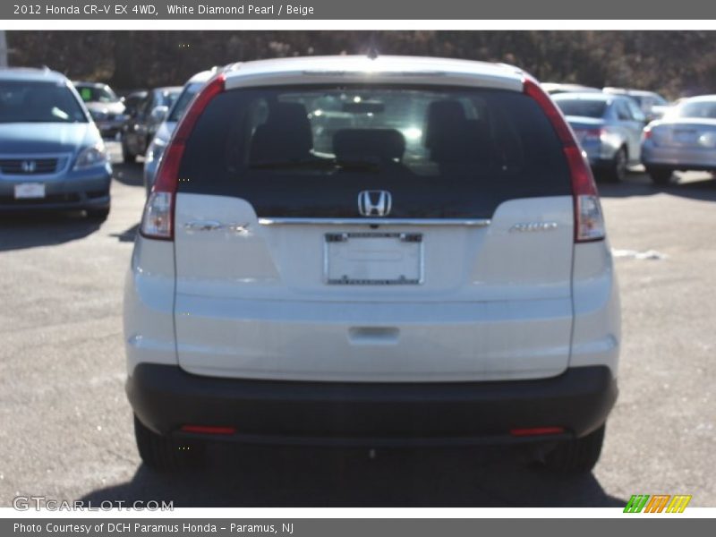 White Diamond Pearl / Beige 2012 Honda CR-V EX 4WD