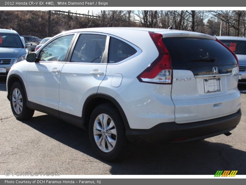 White Diamond Pearl / Beige 2012 Honda CR-V EX 4WD