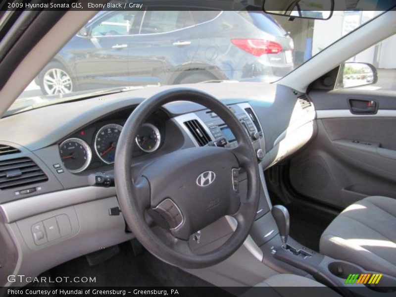 Ebony Black / Gray 2009 Hyundai Sonata GLS