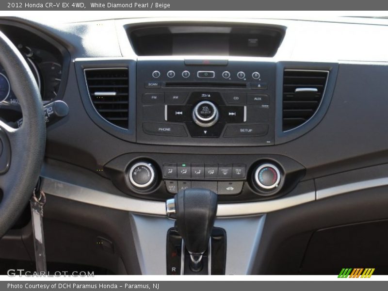 White Diamond Pearl / Beige 2012 Honda CR-V EX 4WD