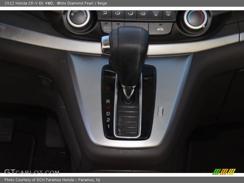 White Diamond Pearl / Beige 2012 Honda CR-V EX 4WD