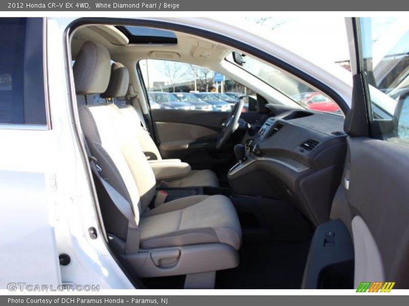 White Diamond Pearl / Beige 2012 Honda CR-V EX 4WD