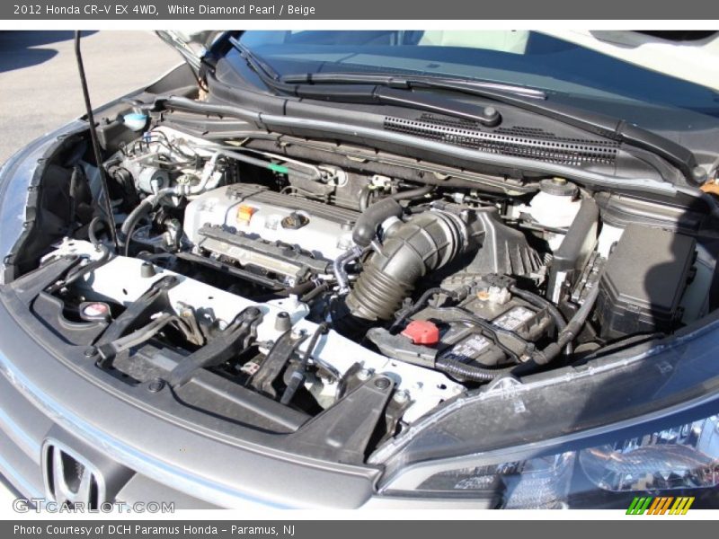 White Diamond Pearl / Beige 2012 Honda CR-V EX 4WD