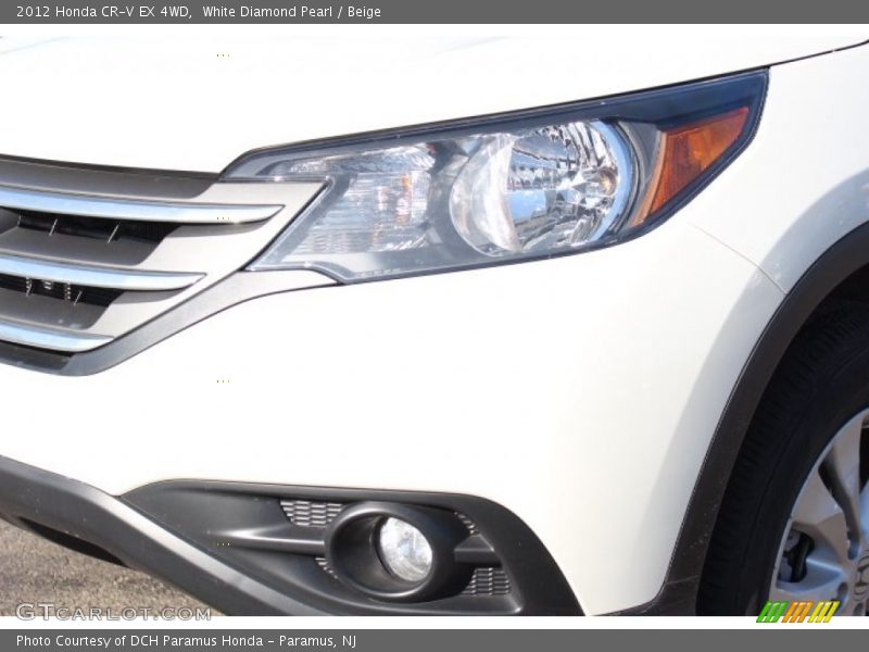 White Diamond Pearl / Beige 2012 Honda CR-V EX 4WD