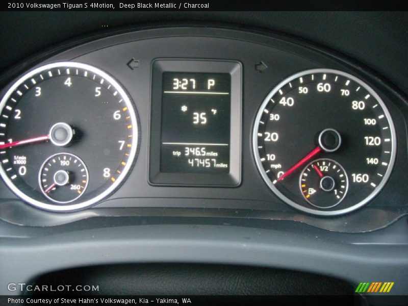 Deep Black Metallic / Charcoal 2010 Volkswagen Tiguan S 4Motion