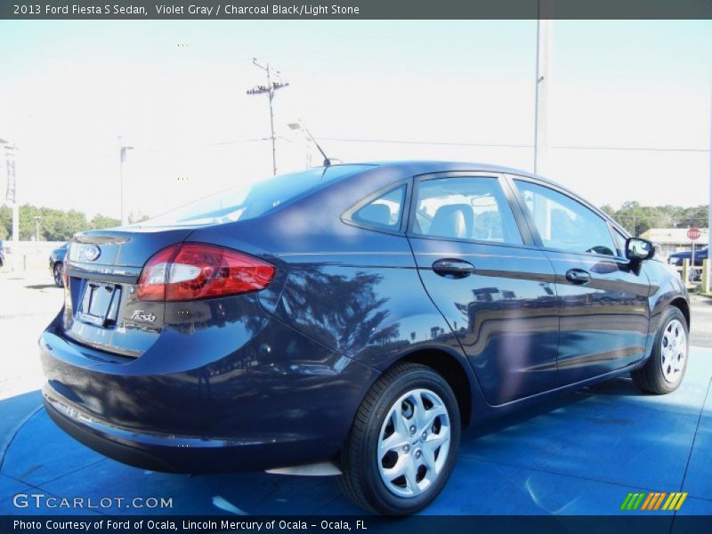 Violet Gray / Charcoal Black/Light Stone 2013 Ford Fiesta S Sedan