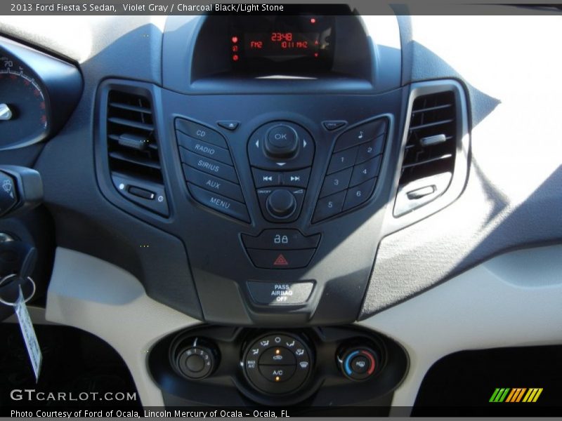 Violet Gray / Charcoal Black/Light Stone 2013 Ford Fiesta S Sedan