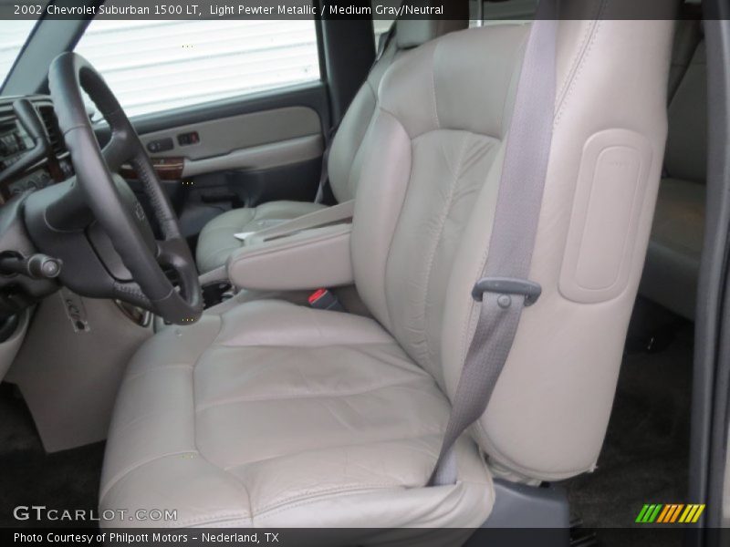 Light Pewter Metallic / Medium Gray/Neutral 2002 Chevrolet Suburban 1500 LT