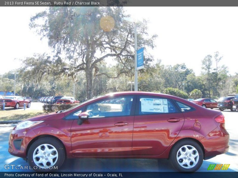 Ruby Red / Charcoal Black 2013 Ford Fiesta SE Sedan