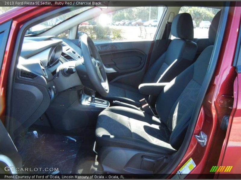 Ruby Red / Charcoal Black 2013 Ford Fiesta SE Sedan