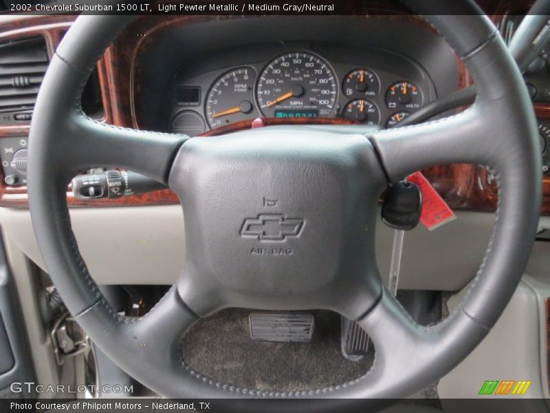 Light Pewter Metallic / Medium Gray/Neutral 2002 Chevrolet Suburban 1500 LT