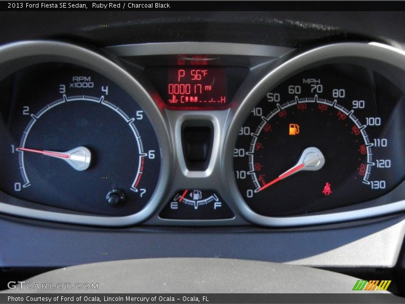 Ruby Red / Charcoal Black 2013 Ford Fiesta SE Sedan