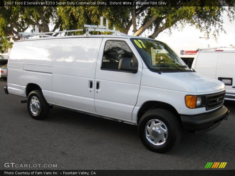 Oxford White / Medium Flint Grey 2007 Ford E Series Van E350 Super Duty Commercial Utility