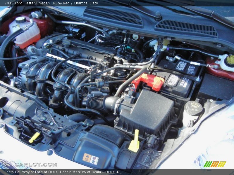 Ruby Red / Charcoal Black 2013 Ford Fiesta SE Sedan