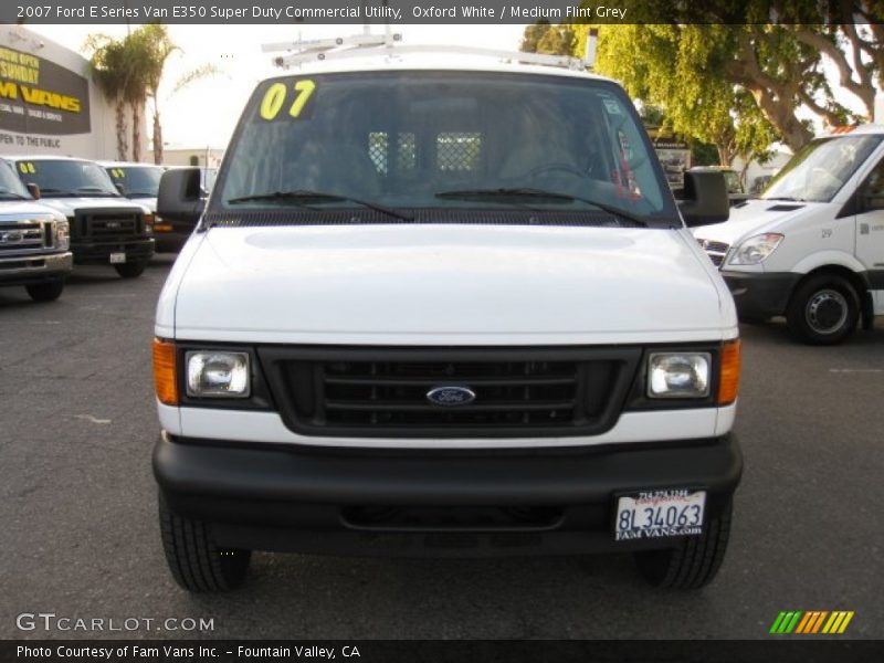 Oxford White / Medium Flint Grey 2007 Ford E Series Van E350 Super Duty Commercial Utility
