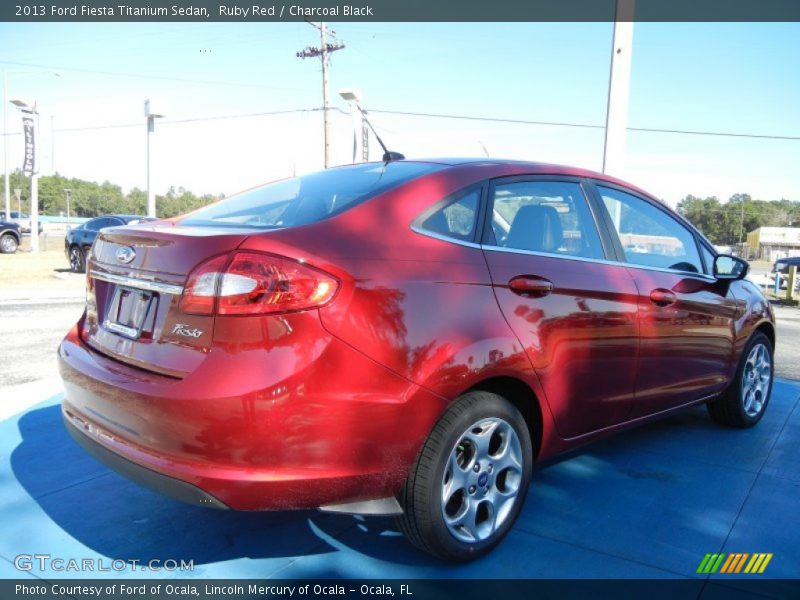 Ruby Red / Charcoal Black 2013 Ford Fiesta Titanium Sedan
