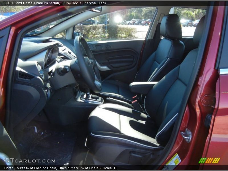 Front Seat of 2013 Fiesta Titanium Sedan