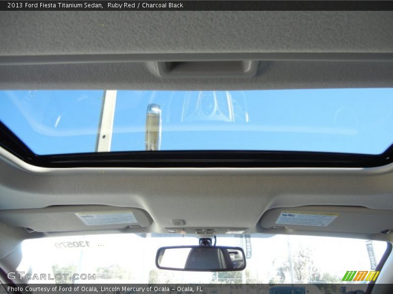 Ruby Red / Charcoal Black 2013 Ford Fiesta Titanium Sedan