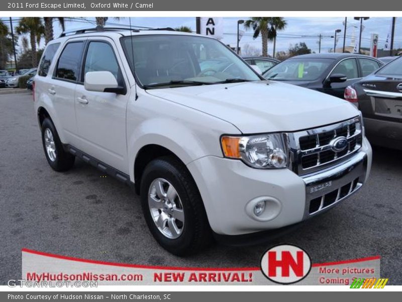 Oxford White / Camel 2011 Ford Escape Limited