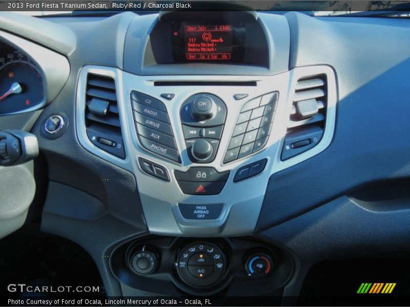 Controls of 2013 Fiesta Titanium Sedan