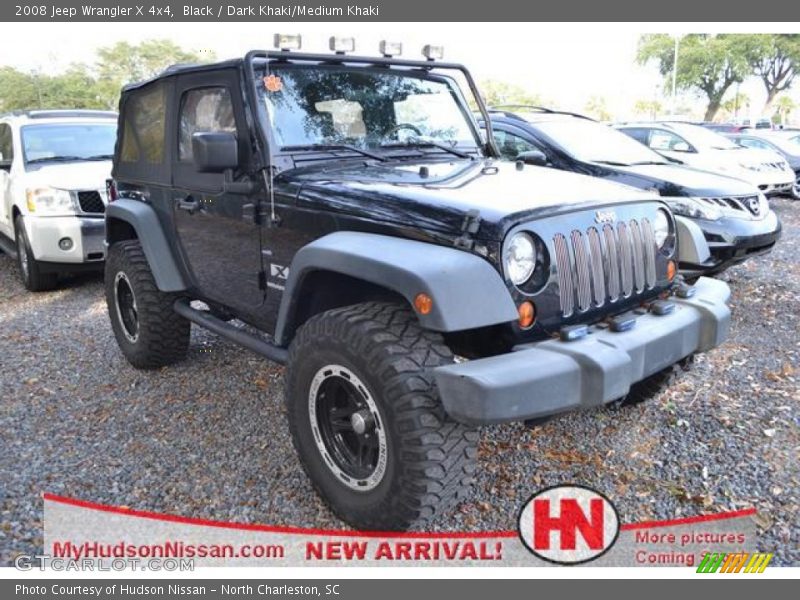 Black / Dark Khaki/Medium Khaki 2008 Jeep Wrangler X 4x4
