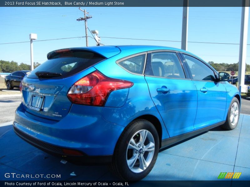 Blue Candy / Medium Light Stone 2013 Ford Focus SE Hatchback