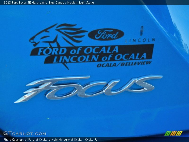 Blue Candy / Medium Light Stone 2013 Ford Focus SE Hatchback