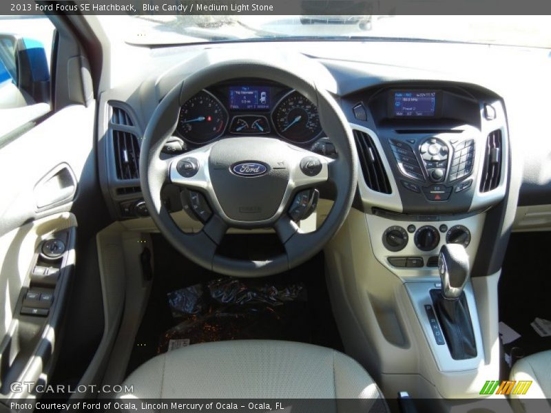Blue Candy / Medium Light Stone 2013 Ford Focus SE Hatchback