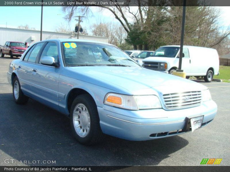 Light Blue Metallic / Dark Charcoal 2000 Ford Crown Victoria LX Sedan