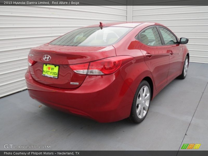 Red Allure / Beige 2013 Hyundai Elantra Limited