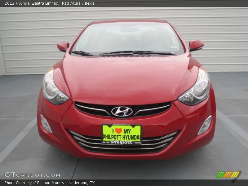 Red Allure / Beige 2013 Hyundai Elantra Limited