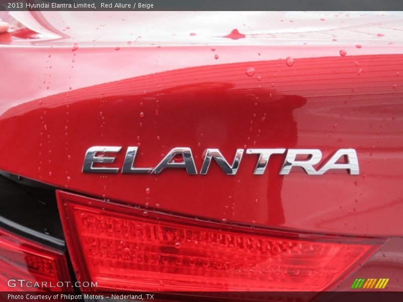 Red Allure / Beige 2013 Hyundai Elantra Limited